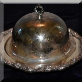 S15. Silverplate covered dish. 
